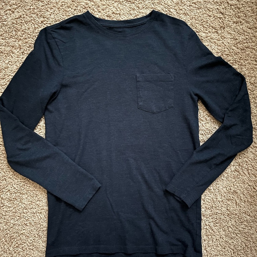 Goodfellow & Co - Men's Dark Blue Long Sleeve Tee